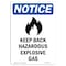 Signmission OSHA Notice Sign, 10" Height, Rigid Plastic, Keep Back Hazardous Sign With Symbol, Portrait OS-NS-P-710-V-13787 - alternate 1